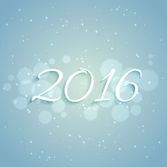 2016 new year design in light blue background