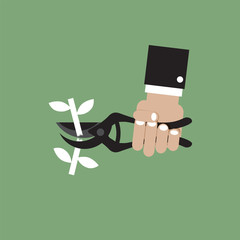 Secateurs Gardening Tool Vector Illustration.