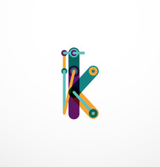 Abstract line design letter logo