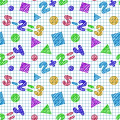 School doodle pattern