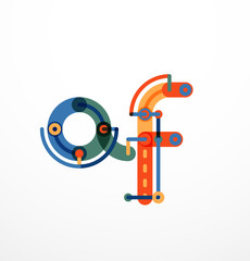Abstract line design letter logo