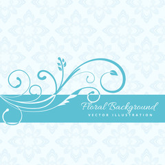 blue floral background