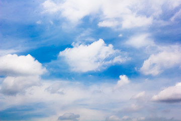 clouds in the blue sky