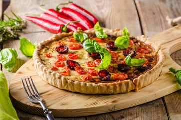 Homemade quiche delicious
