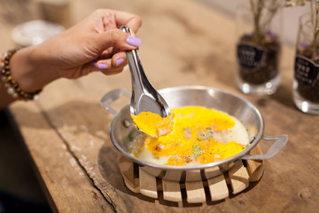 Indochina pan-fried egg with toppings