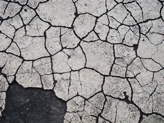 Cracked ground.