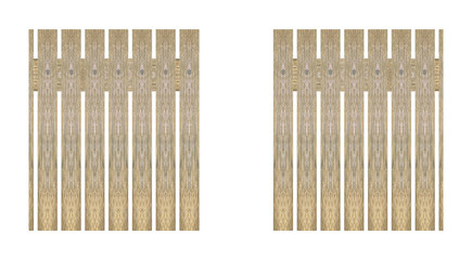 Background vintage wooden fence background. Old wooden fence on a white background.