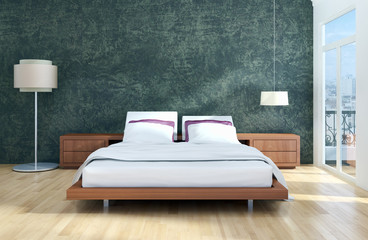 Camera da letto moderna con aria climatizzata