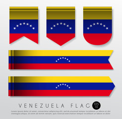 Set Of World Flag Ribbon Template : Vector Illustration