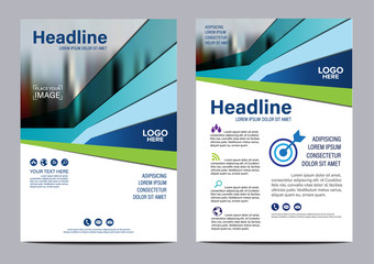 Blue Brochure Layout design template. Annual Report Flyer Leaflet cover Presentation Modern background. illustration vector in A4 size