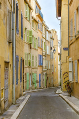 View of the historic quarter Le Panier in Marseille