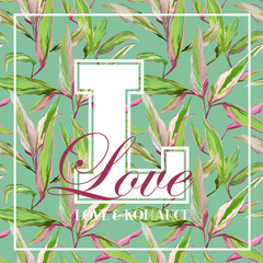 Vintage Tropical Leaves Floral Graphic Design - for T-shirt, Fashion