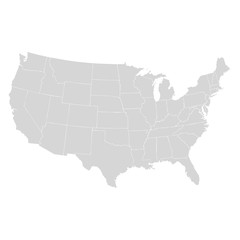 Fototapeta na wymiar Usa vector map