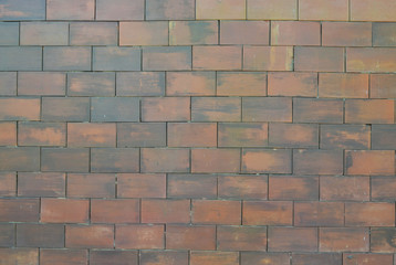 Brown tile wall pattern background