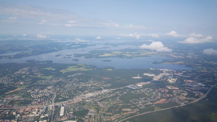 Flying over Sweden
