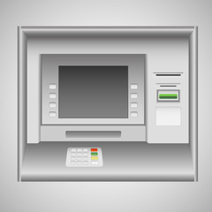 Isolated ATM Bank Cash Machine
