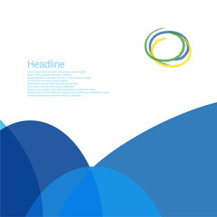 Geometric circle shapes design abstract background. Vector illustration.