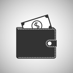 Purse icon flat