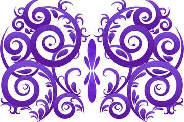 Purple color abstract swirl vector background