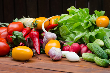 group of vegetables on table