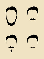 Simple graphic of men facial hair types