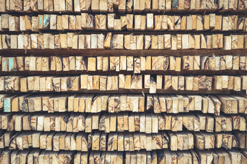 Texture stack of wood logs for background