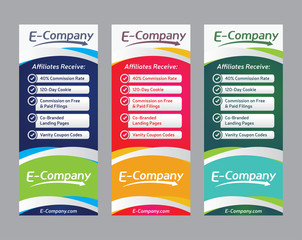 Set of web banners, Vector template