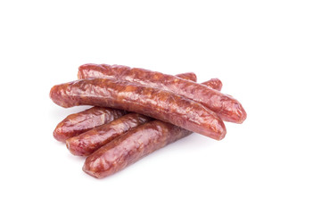 Chinese sausages isolated on white background