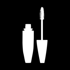 Vector Illustration of Mascara, mascara brush
