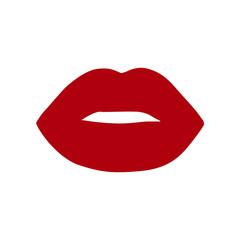 Vector Illustration of Print of red lips