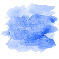 Blue watercolor brush strokes