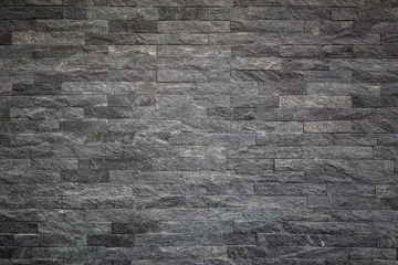 Papier Peint photo Pierres Pattern of black slate wall texture for background