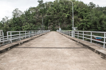 Concrete road on Kio Lom dam
