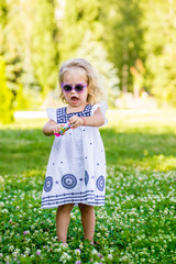 little girl in sunglasses