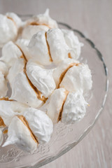 kiss meringue cakes with cream Charlotte