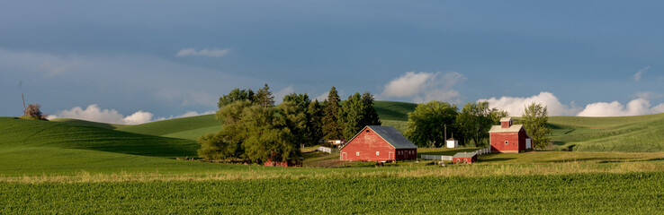 Green fields red barn, and blue sky, that is all you need © knowlesgallery