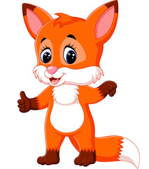Cute fox cartoon