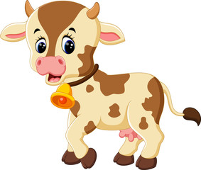 Happy cartoon cow