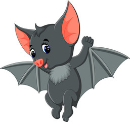 Bat cartoon waving