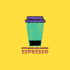 flat vector icon design collection cup of espresso