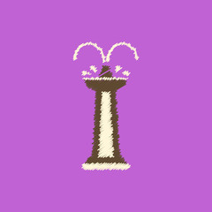 flat vector icon design collection chocolate fountain