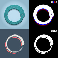 ikona retro 3D i płaska © vempireart