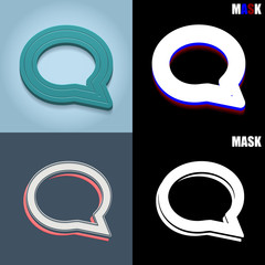 ikona retro 3D i płaska © vempireart