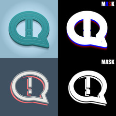 ikona retro 3D i płaska © vempireart