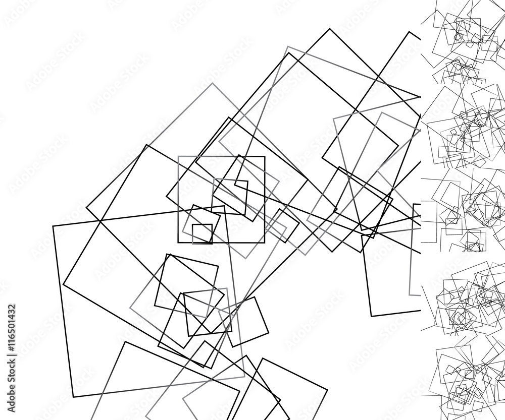 Aufkleber random dynamic squares. set of abstract geometric art illustrati