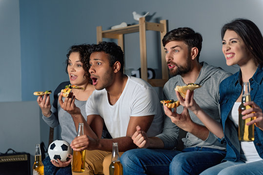 Group Of Friends Watching Sport Together