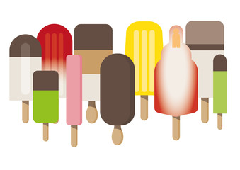 Bunch of ice creams showing difference but are all the same in e