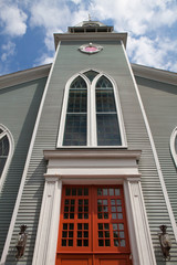 Obraz premium First Paris Church church located in Sandwich city, Cape Cod, M