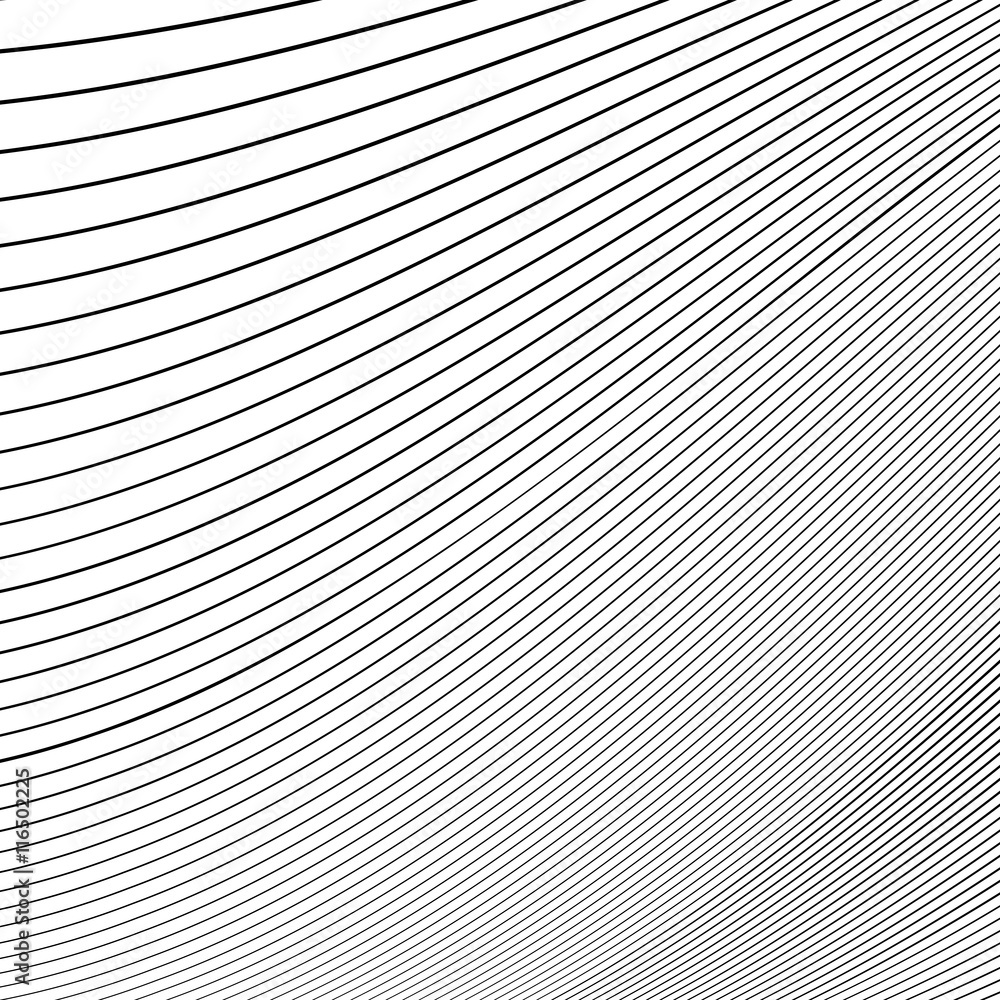 Aufkleber Simple dynamic lines pattern. Geometric pattern. Monochrome abst