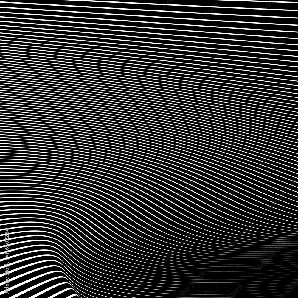 Poster Simple dynamic lines pattern. Geometric pattern. Monochrome abst
